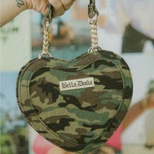 Bella D. Camouflage Heart Mini Bag